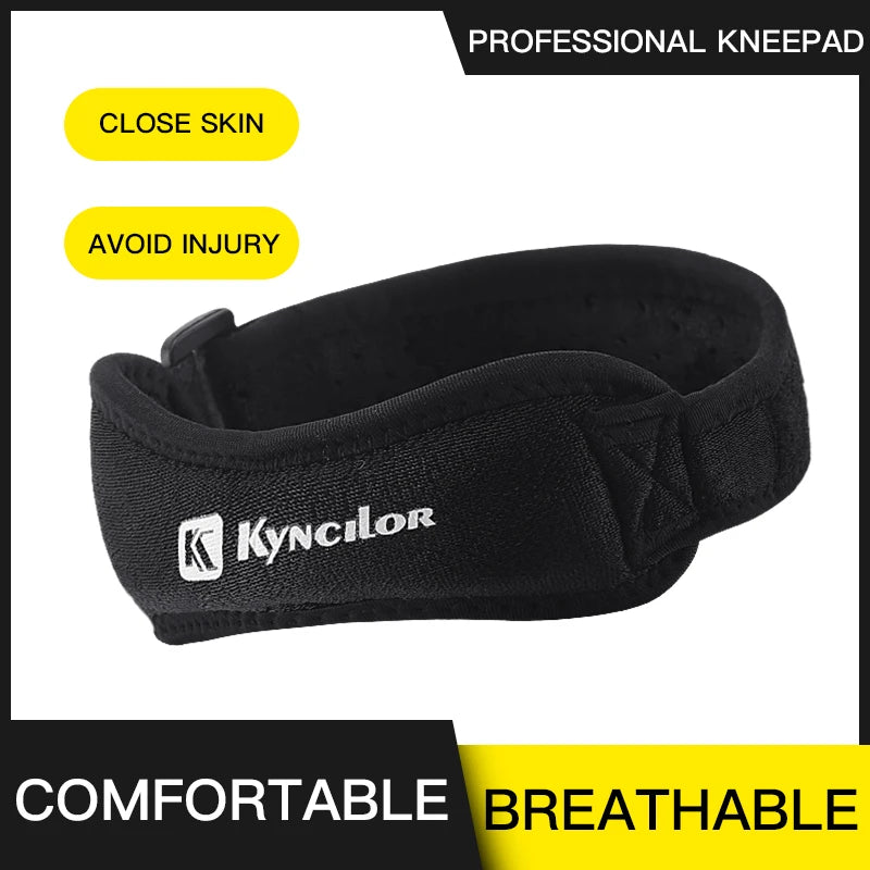 1 Piece Knee Patellar Tendon Knee Support Strape Brace Adjustable Shock Absorption Compression Knee Pad Sleeve for Basketball
