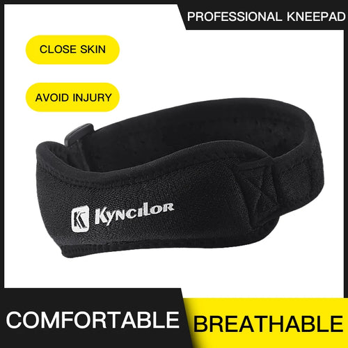1 Piece Knee Patellar Tendon Knee Support Strape Brace Adjustable Shock Absorption Compression Knee Pad Sleeve for Basketball