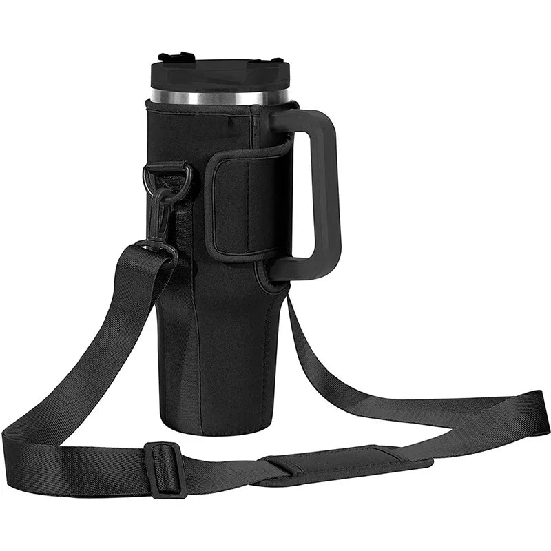 30/40OzWaterBottle Crossbody Bag Reusable Water Bottle Accessory Portable Water Bottle Cooler Bag with Adjustable Shoulder Strap