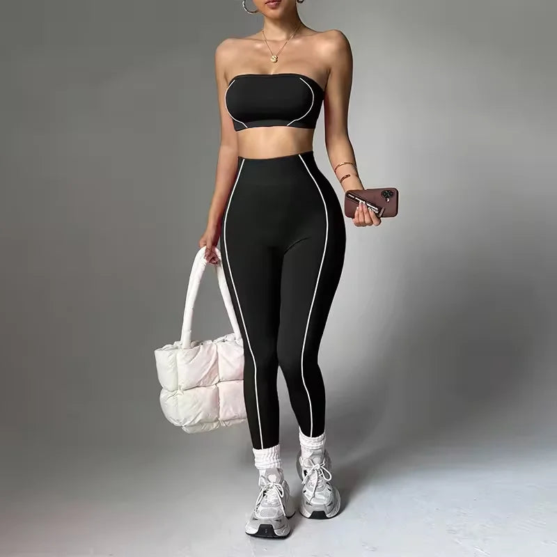 Customized Wholesale Plus Size 2 Piece Women Yoga Set Fitness Wear High Waist Leggings Seamless Pilates Active Stretch 100%