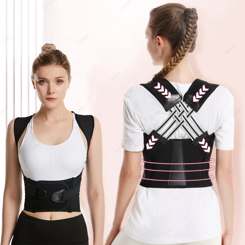 New Adult Posture Corrector Belt Breathable Back Correction Strap Women Men Back Support Sitting Position Correction Tool
