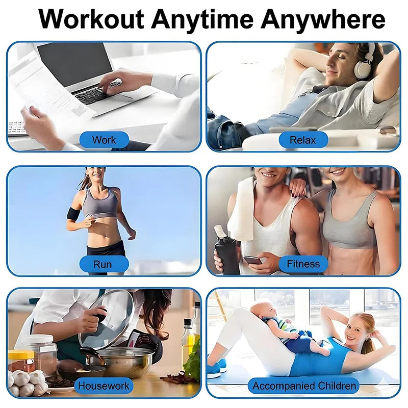 Smart Abs Trainer Muscle Toner Abdominal Toning Belt USB Recharge Body Arm Massge 10 Modes 30 Intensities Fitness Equipment