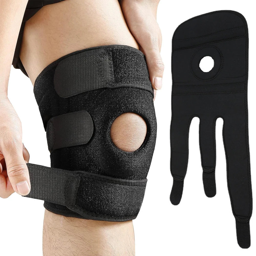 1Pcs Knee Brace with Side Stabilizers & Patella Gel Pads for Maximum Knee Pain Support and Fast Recovery for Men and Women