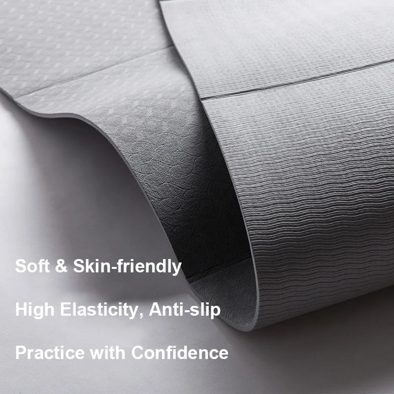 6/8mm Thickness TPE Foldable Yoga Mat Exercise Mat For Travel Yoga Pilates Home Floor Workouts Gymnastics Mat Fitness Equipment