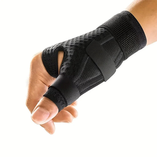 1 Adjustable Thumb & Wrist Support Brace – Ergonomic Design, Straps Included, Breathable Fabric for Sports